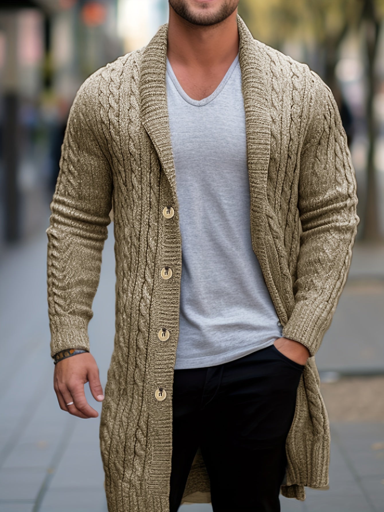 LANGLEY™ Shawl Collar Knit Cardigan