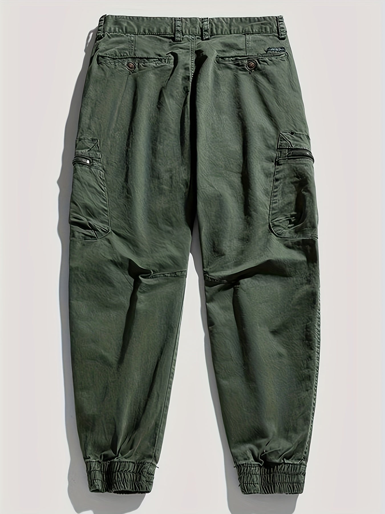 TRENDY™ Solid Cargo Cotton Trousers