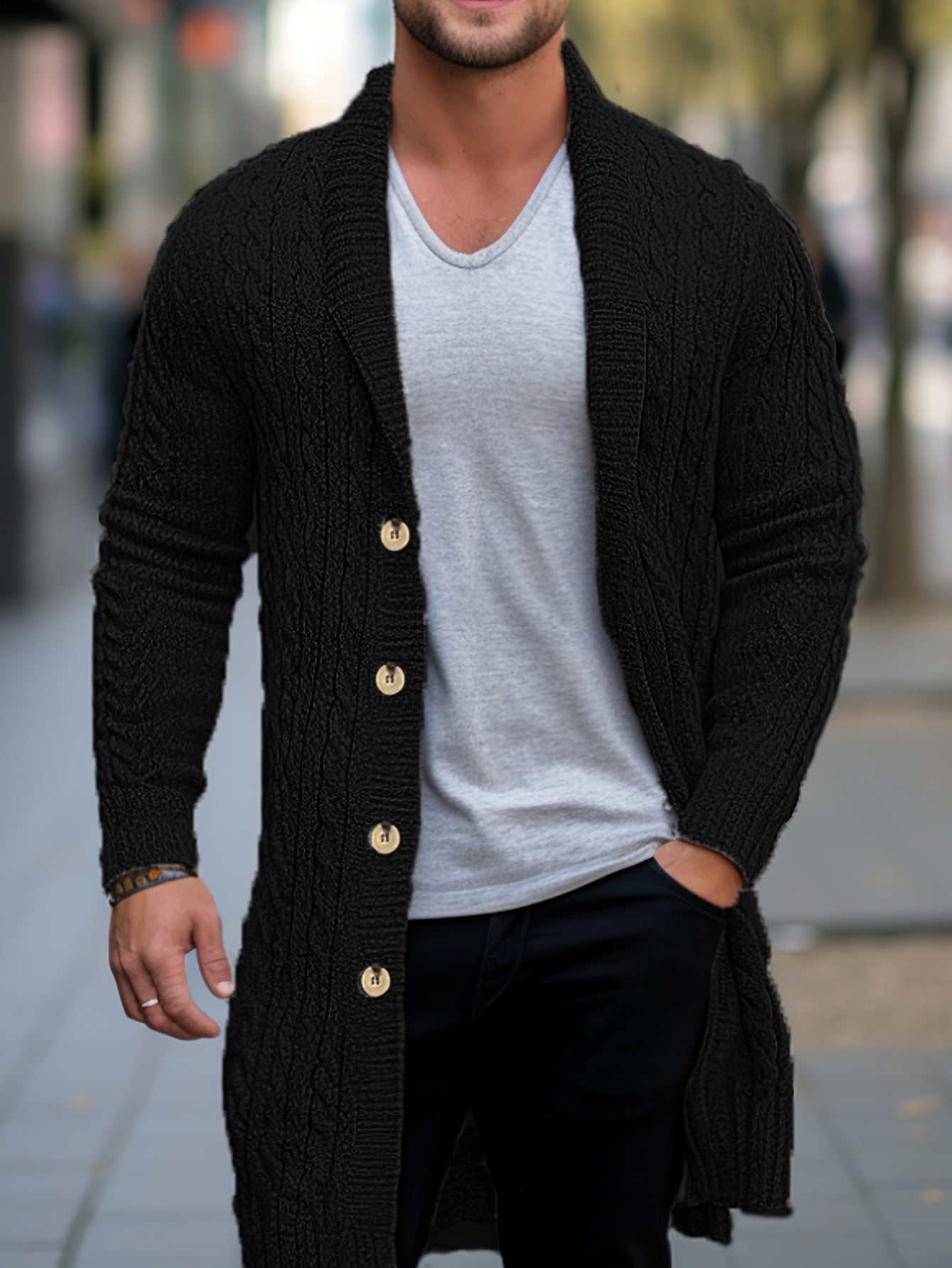 LANGLEY™ Shawl Collar Knit Cardigan